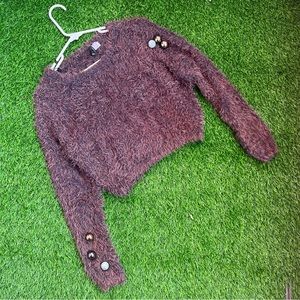 H&M full fur crop top